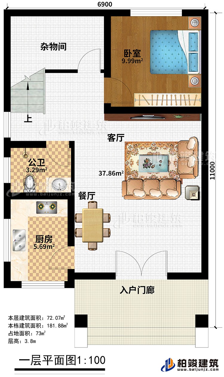 歐式三層樓房設計圖，三層新農村樓房圖紙BZ353-簡歐風格