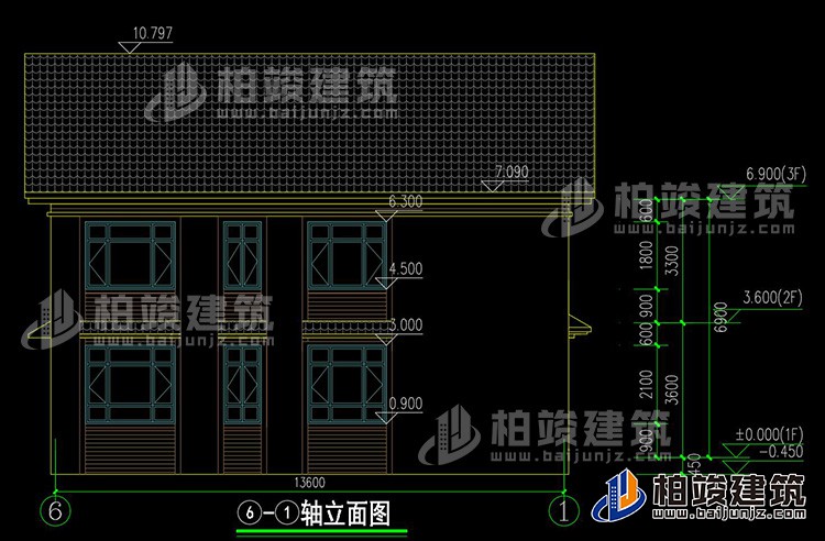 背立麵圖